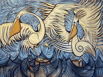Pelicans of Beauregard Island Bayou