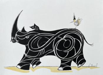 Gestural Black Rhino