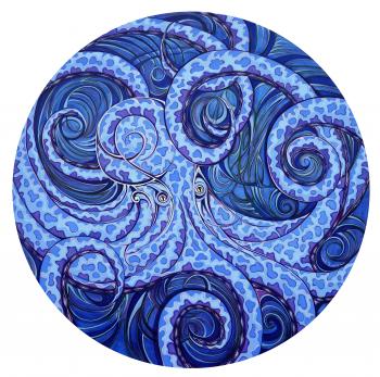 Blue Octopus in the Round